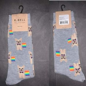 Pride Small.Dog Flag  K. Bell men’s crew socks